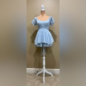Altar'd State Light Blue Mini Dress